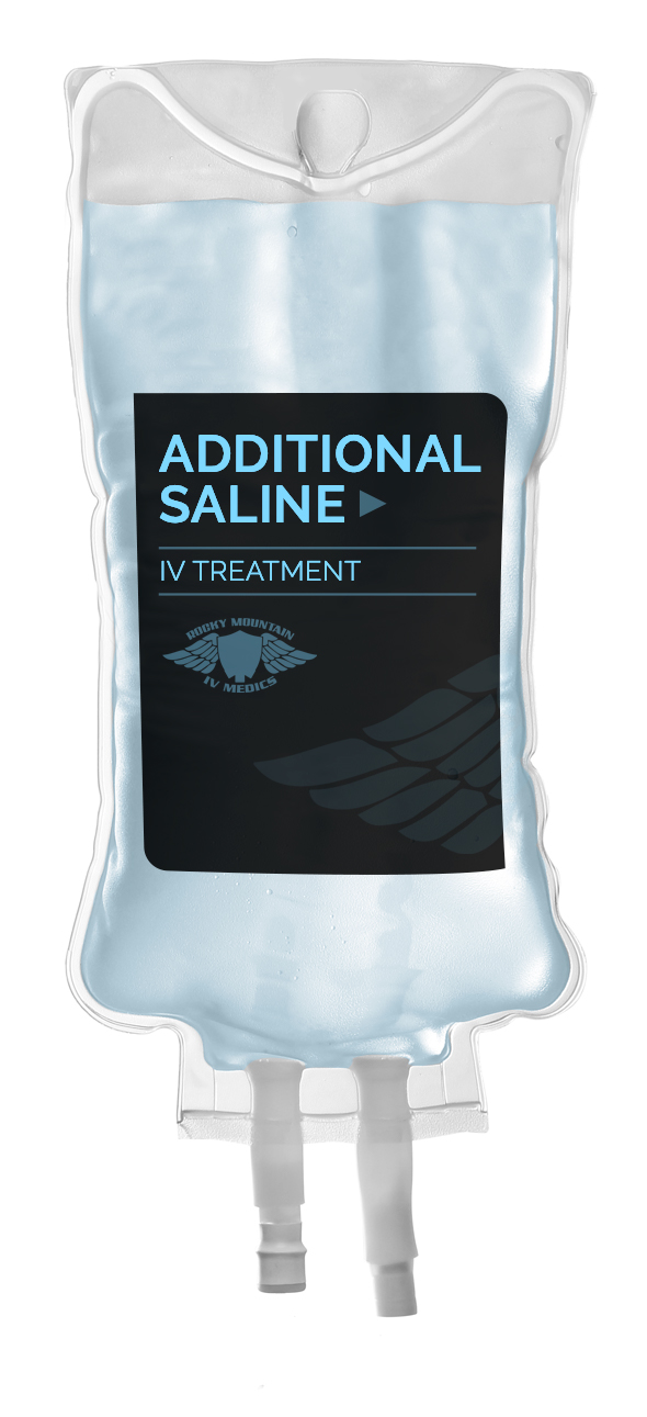 Additional Saline Treatment blue liquid IV