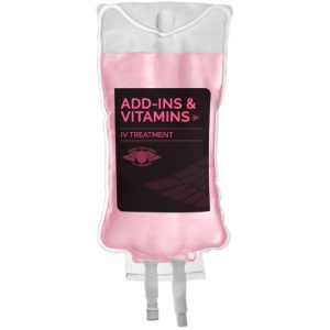 Add-Ins and Vitamins IV Treatment pink pouch