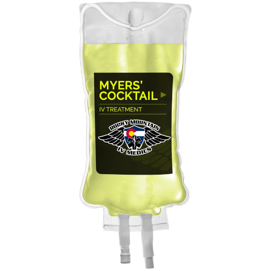 Rocky Mountain IV Medics Ultimate Myers' Cocktail Yellow IV bag